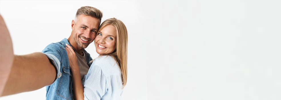 Happy smile restoration patients of our dental practice in Chester-le-Street